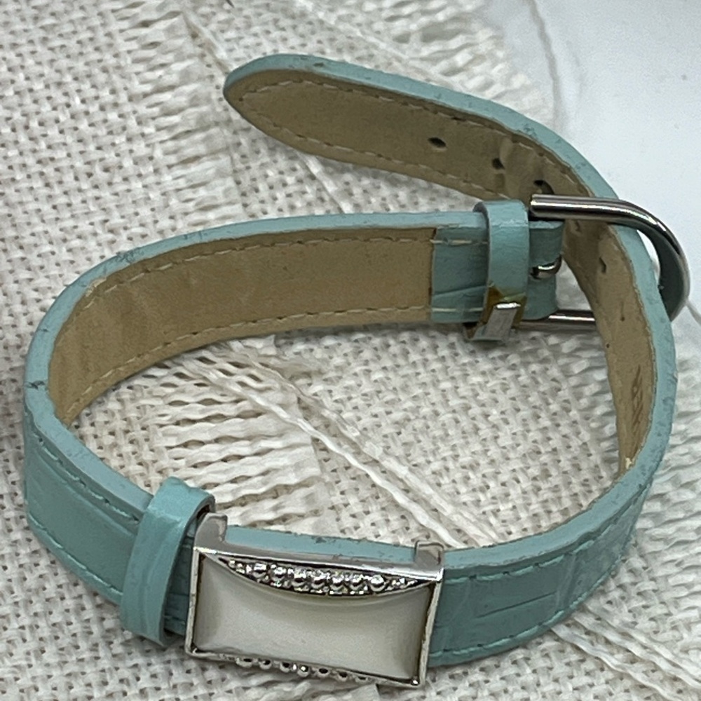 Vintage QVC Leather Wristbands with Sparkling CZ Accents (Set of 2) - Picture 7 of 12
